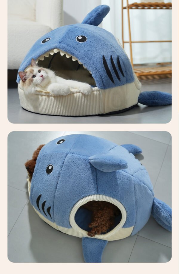 Shark Cave Pet Bed